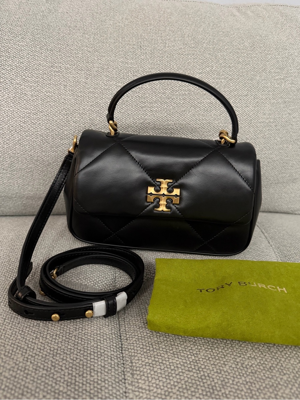 Tory Burch Kira Diamond Quilted Leather Top Handle Bag